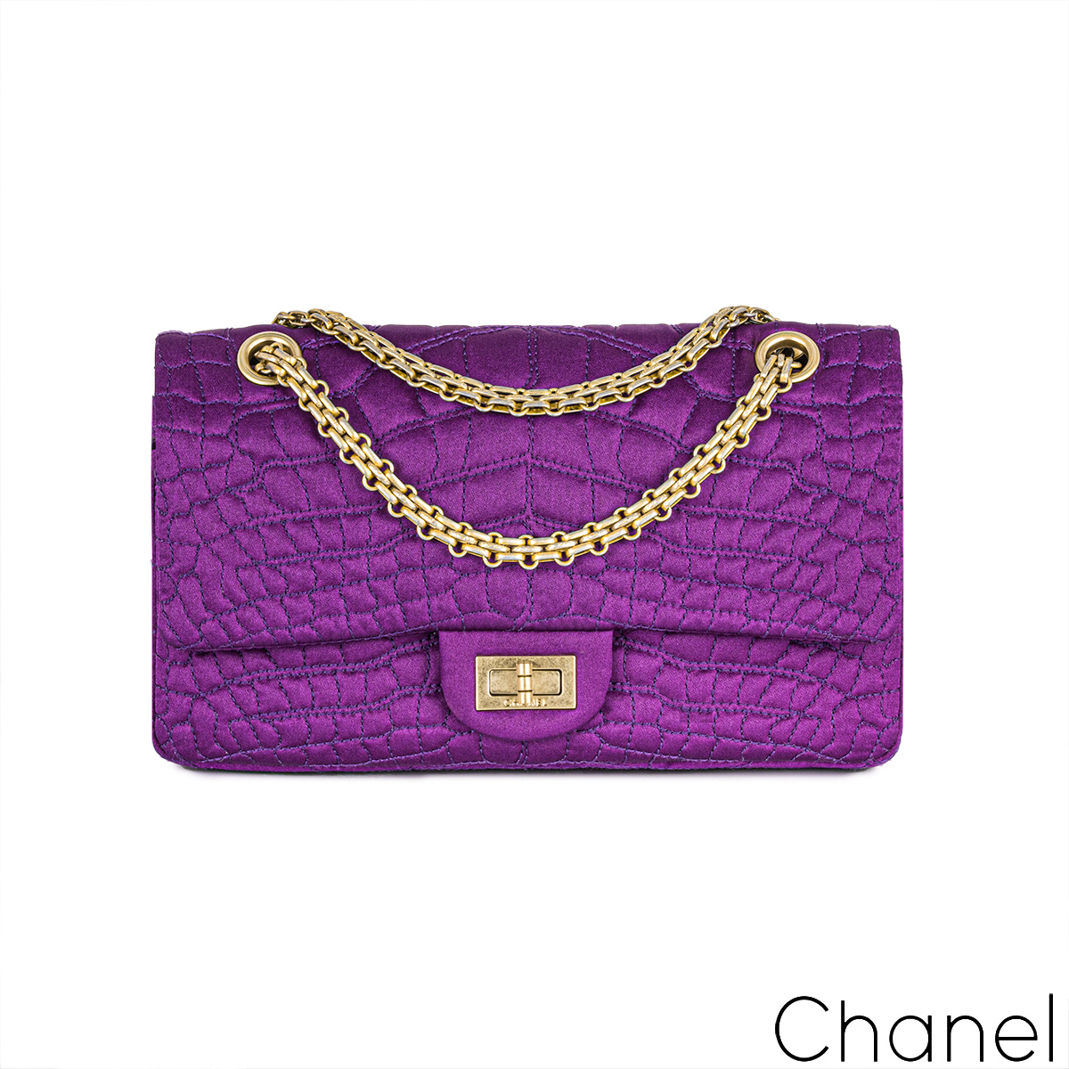 Chanel Cream 255 Reissue Maxi Double Flap Bag  Rich Diamonds